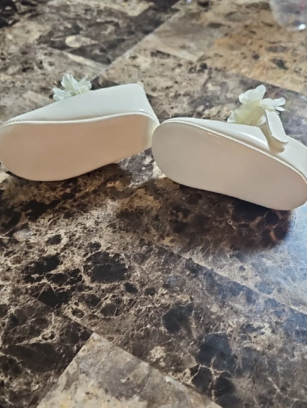 Infant Cream Floral Mary Jane Dress Shoes